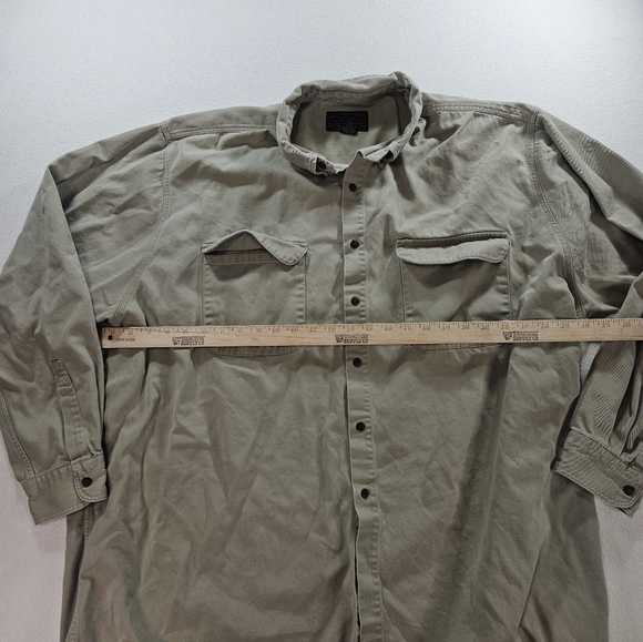 Abercrombie XXL Tan Button Up Workwear Shirt - Picture 4 of 6